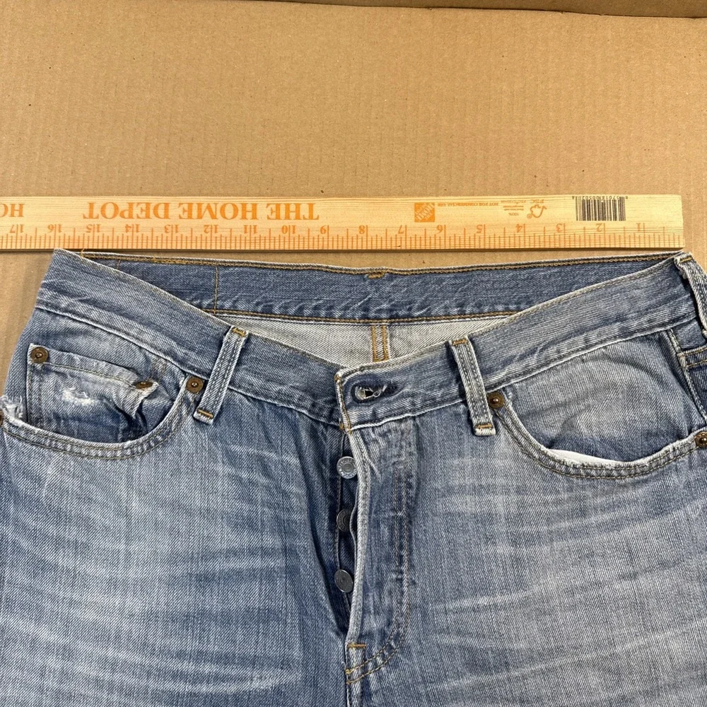 VTG‎ Levis 501 Jeans Mens 29x32 Light Wash Button Fly Denim Cowboy Y2K